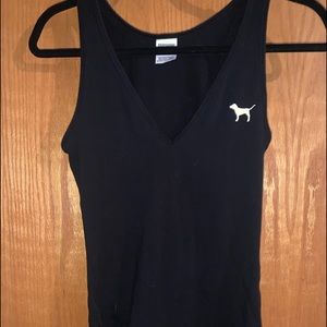 Victoria’s Secret VS Pink black v-neck bodysuit XS